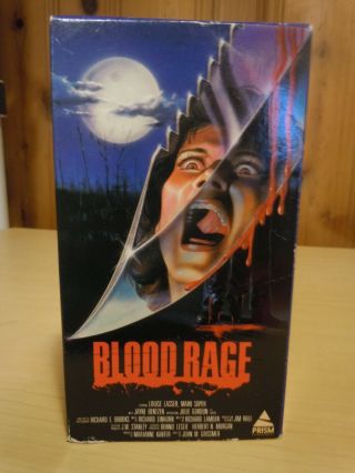 Blood Rage 1987 VHS Horror.  RARE 80 ' s Slasher Trash 2