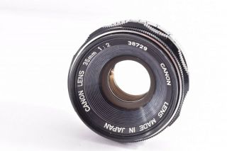 CANON 35mm/F2 Leica 39mm LMT screw mount Rare 38729 2