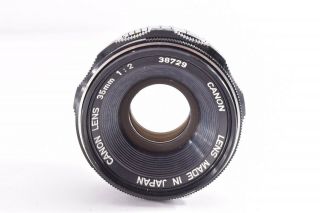 CANON 35mm/F2 Leica 39mm LMT screw mount Rare 38729 3