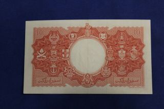 MALAYA & BRITISH BORNEO / 10 DOLLAR 1953 P.  3 QE II / WONDERFUL RARE 2