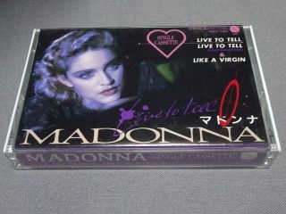 Madonna Live To Tell Japan Cassette Tape Single Like A Virgin Mega Rare Pkd - 1001