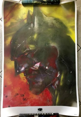 Batman Poster - Painting By Jim Lee (rare Pp Poster 12 Of 40) Signed By Jim Lee