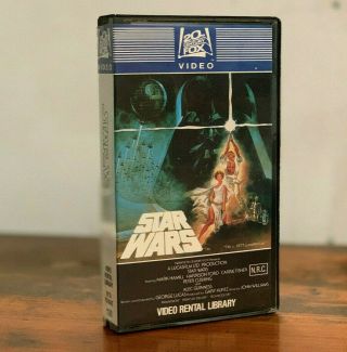 Star Wars Very Rare Australian Vhs Video Rental Release 1982 Misprint