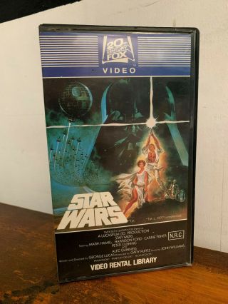 STAR WARS very rare Australian VHS Video rental release 1982 misprint 2