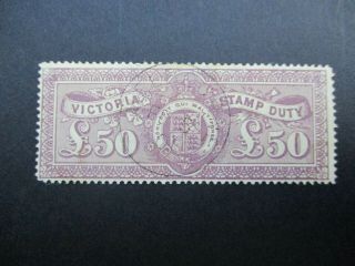 Victoria Stamps: £50 Stamp Duty Cto - Rare (d120)