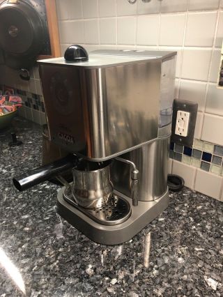 Baby Twin Gaggia Espresso Machine,  Rarely,  with Conical Burr Grinder 2