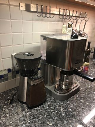 Baby Twin Gaggia Espresso Machine,  Rarely,  with Conical Burr Grinder 3