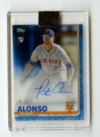 Peter Pete Alonso Rc Auto 2019 Topps Clearly Authentic 18/25 Mets Rare Sp