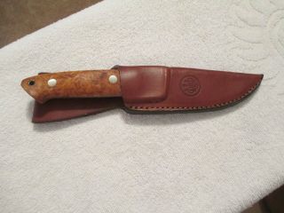 Rare Beretta R.  W.  Loveless Design Knife Burl Wood Handle Model 201a