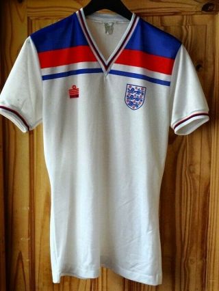 Very Rare England Football Shirt 1982 Admiral World Cup Three Lions M Mens Home