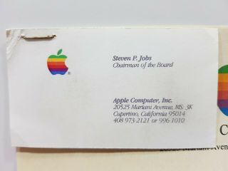 STEVE JOBS 100 HAND SIGNED LETTER FROM APPLE COMPANY (1984) VERY RARE 2