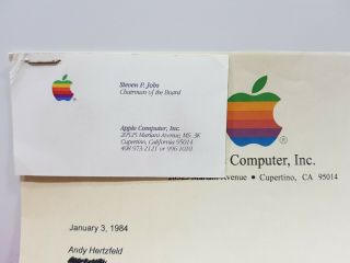STEVE JOBS 100 HAND SIGNED LETTER FROM APPLE COMPANY (1984) VERY RARE 3