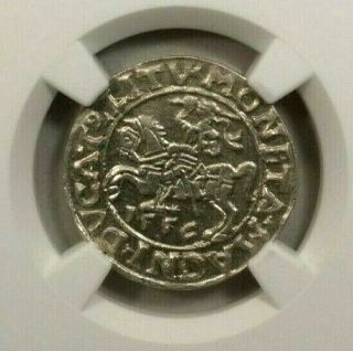 Poland 1/2 Groshe 1556 Ngc Ms 62 Unc Silver Lithuania Rare Type