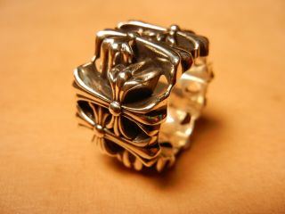 Chrome Hearts Cemetery Ring.  Rare Square Us Size 8