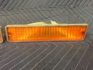 85 86 87 Oldsmobile 442 Front bumper Yellow Amber Turn Signal Lights VERY RARE 3