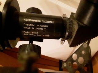 Vintage PARKS Optical Japan Astronomical Telescope Lens Tripod Very Rare Setup 3