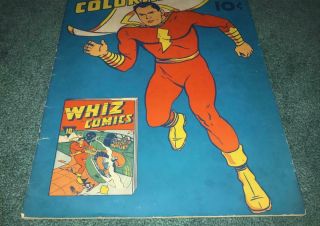 Very Rare 1941 Captain Marvel Coloring Book Golden Age Comic Fawcett 2