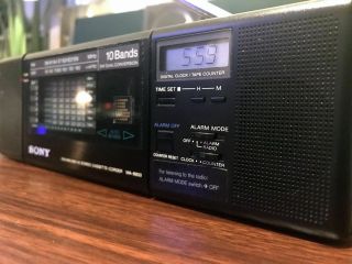 Sony WA - 8800 Bluetooth 10 Band FM/MW/SW 1 - 8 Cassette - Corder LCD Alarm Clock RARE 2