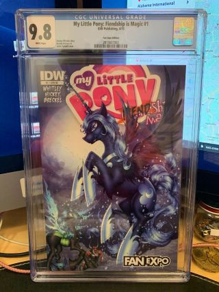 Cgc 9.  8 My Little Pony Fiendship Is Magic 1 Idw 2012 Rare Fan Expo Variant 1/1