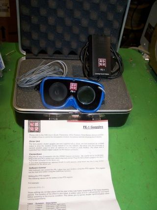 Rare Cambridge Research Systems Fe - 1 Ferro Electric Shutter Goggles