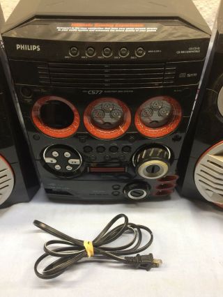 Rare Philips Gaming Stereo FW - C577 AudioFile High End 5 Disc CD Player Radio 2