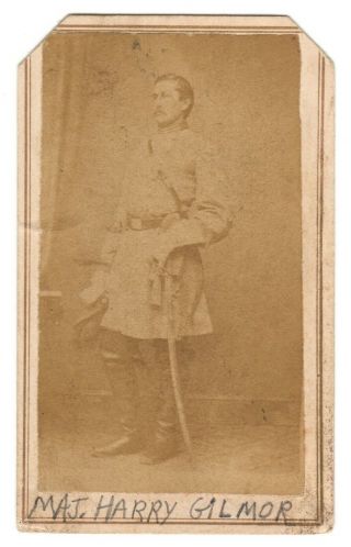 Harry Gilmor - Rare Carte - De - Visite Cdv Photograph - Confederate Cavalry Officer