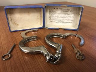 Rare Harrington And Richardson Arms Company - Handcuffs - Nickel