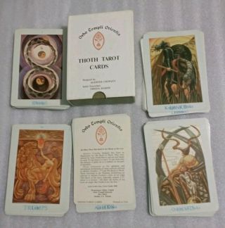 Rare Crowley Thoth Tarot Cards Samuel Weiser Oto White Box B Near