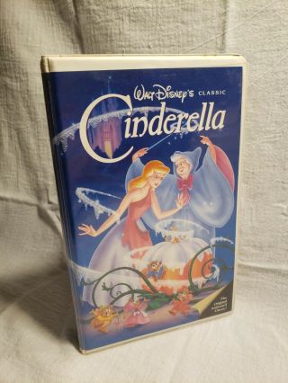 Walt Disney Cinderella Black Diamond 410 Vhs 1988 Rare Looks Good
