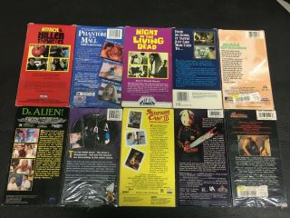10 Rare VHS Tapes Sleepaway Camp III Zombie Island Massacre Blood Diner ETC 3