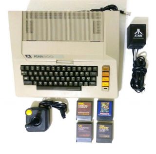 Atari 800 Computer Console System Complete,  Controller & 4 Games Rare