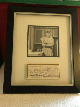 Rare Signed Lucille Ball Arnaz 1953 Check - I Love Lucy - With Authenticity
