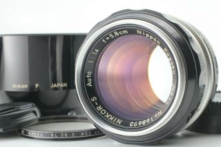 [rare Pat Pend] Nikon Nippon Kogaku Nikkor S Auto 5.  8cm 58mm F1.  4 Lens Japan