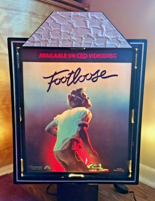 Vintage Vtg Footloose In - Store Plastic Display Ced Videodisc 1984 Rare