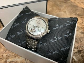 Rare Bulova Women’s Watch White Mother Of Pearl Automatic Timepiece 21 Jewelers