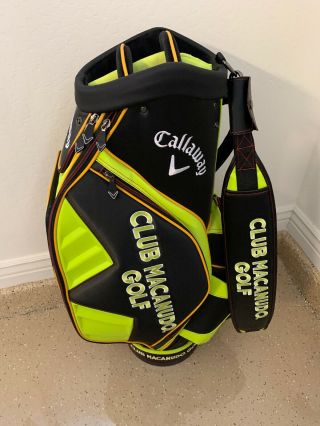 Callaway Club Macanudo Golf Bag Tour Cart Bag.  Rare Collectible.  Black Yellow.