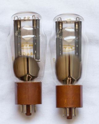 5R4GYS RTC 274B WE274B 5R4G 5R4GY VERY RARE FRENCH TUBES MATCHED PAIR 2