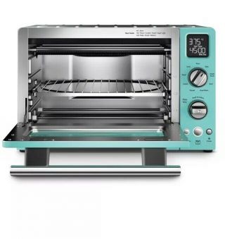 Countertop Toaster Oven Kitchenaid Convection 1800 Watt Aqua Sky Blue Rare Euc