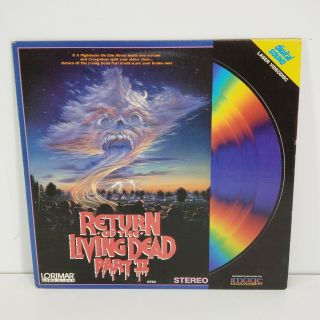Return Of The Living Dead Part Ii 2 Laserdisc Horror Film Zombie Movie Rare