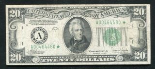 Fr.  2057 - A 1934 - C $20 Star Frn Federal Reserve Note Boston,  Ma 8 Known Rare