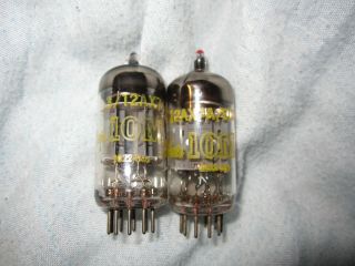2 Very Rare Matched 10000 Hour Mullard 10m Steel Pin 12ax7 Tubes 70059