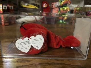 Authenticated German Pinchers Ty Beanie Baby - Ultra Rare 3rd / 1st Mwmt Mq
