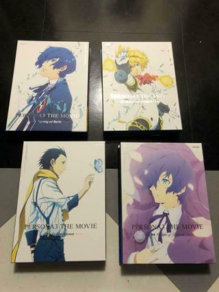 Persona 3 The Movie Limited Edition Blu - Ray Complete 1 - 4 Set Rare Htf