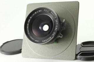 Rare Exc,  5 Fuji Fujinon Sw S 90mm F/8 Seiko Shutter 4x5 Large Format From Jp