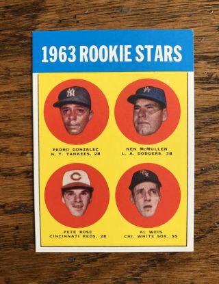 1963 Topps Pete Rose 537 Baseball Card Fbi “original” Rare