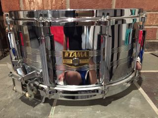 Tama Power Metal Pm216 1988 6.  5x14” Snare Drum Diecast Hoops Freedom Lugs Rare