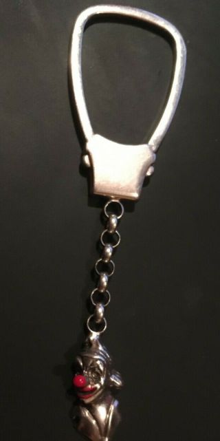 Rare Silver Enamel Keychain by Sorini 2