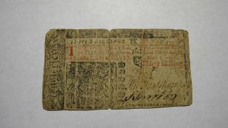 30s 1756 Jersey Nj Colonial Currency Note Bill Thirty Shillings Rare Issue