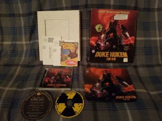 Duke Nukem 3d Pc Cd Rom Game Disc & Mouse Pad Inside Big Boxed Very Rare