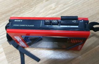 RARE Sony WM - 23 Walkman Cassette Player with Strap and Back Cover FULL 2